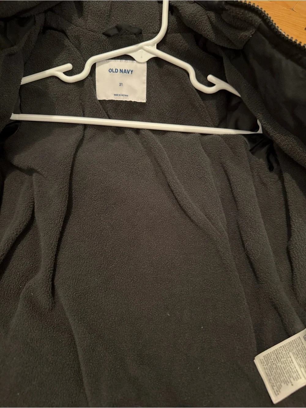 Old‎ Navy Black Kids Puffer Jacket with Hood Size 2T